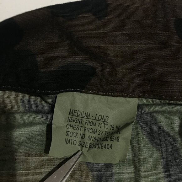 Military Coat Hot Weather Woodland Camouflage Combat Mens Size Medium Long NWT - Picture 3 of 7